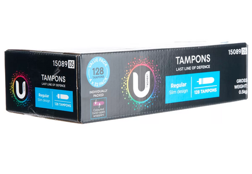 U By Kotex Regular Tampons 128 Pack | Fairdinks