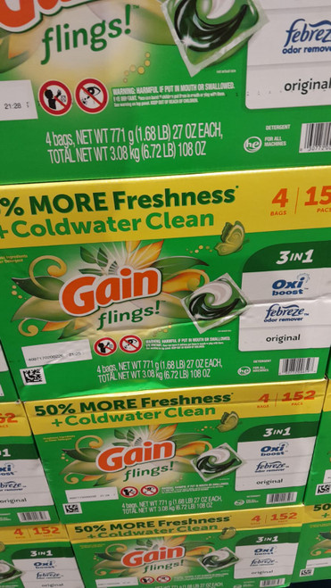 Gain Flings! Oxi Laundry Pods 152 Count | Fairdinks