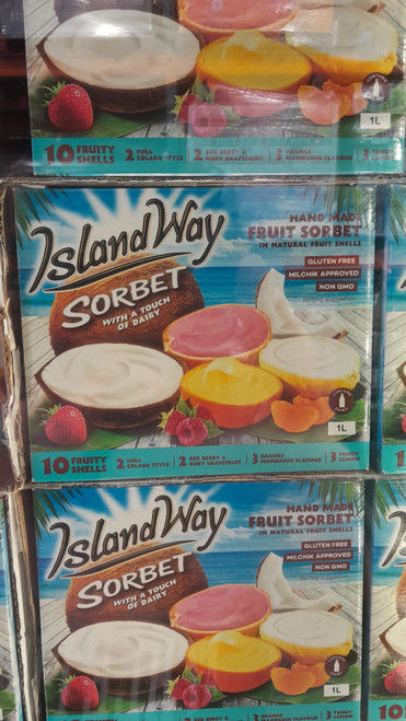 Island Way Assorted Fruit Sorbet 10CT | Fairdinks