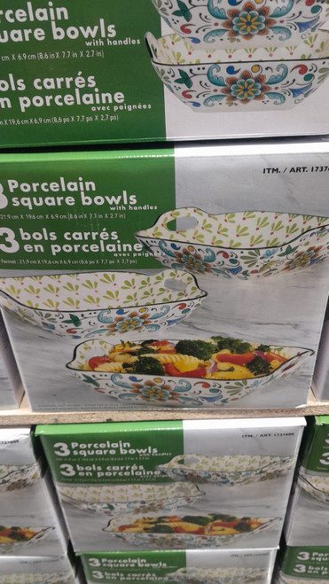 Certified Square Bowls 3 Piece Set | Fairdinks