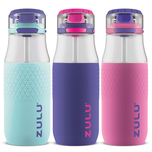 Zulu Kids Tritan Bottles 3 Pack x 532 ML - Purple Pink Green | Fairdinks