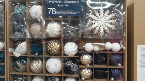 Shatter Resistant Ornaments 78 Piece - Black & White | Fairdinks