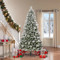 Artificial Christmas Tree Flocked Micro LED Lights 7.5'/2.3M | Fairdinks