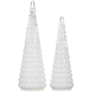 LED Glass Trees Set of 2 | Fairdinks