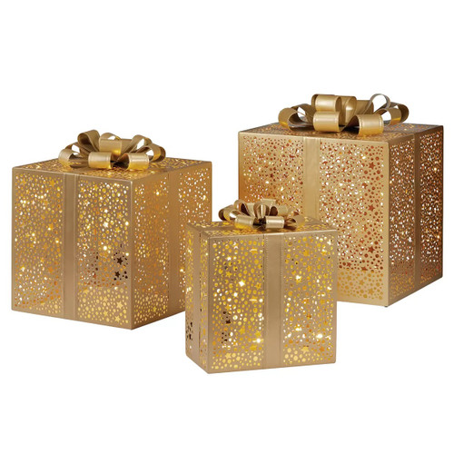 LED Holiday Boxes Set of 3 Pieces | Fairdinks