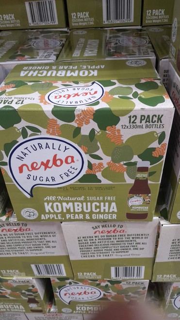 Nexba Apple Pear Kombucha 12 x 330ML | Fairdinks