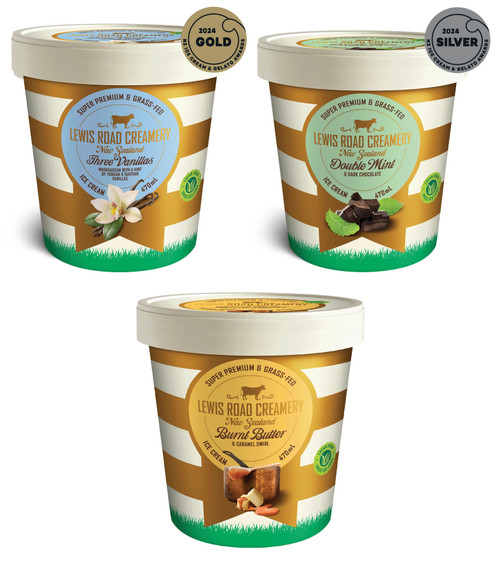 Lewis Road Creamery Premium Ice Cream 3 x 470ML | Fairdinks