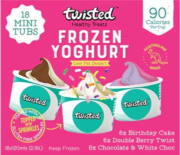 Twisted Healthy Treats Celebratin Frozen Yoghurt 18 x 120ML | Fairdinks