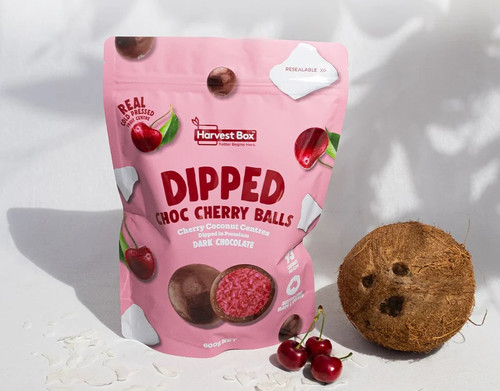 Harvest Box Dipped Choc Cherry Balls 600G | Fairdinks