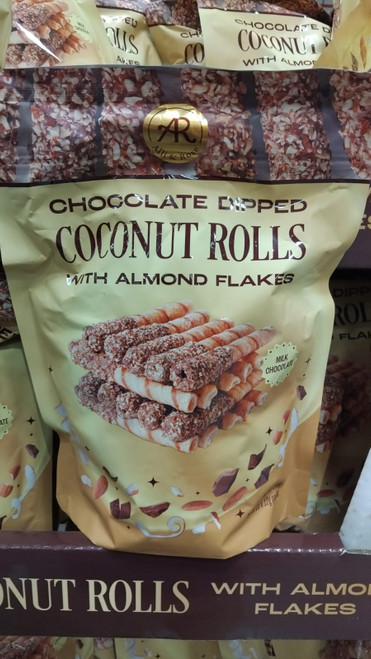 Tropical Fields Chocolate Coconut Rolls With Almond Flake 180G | Fairdinks