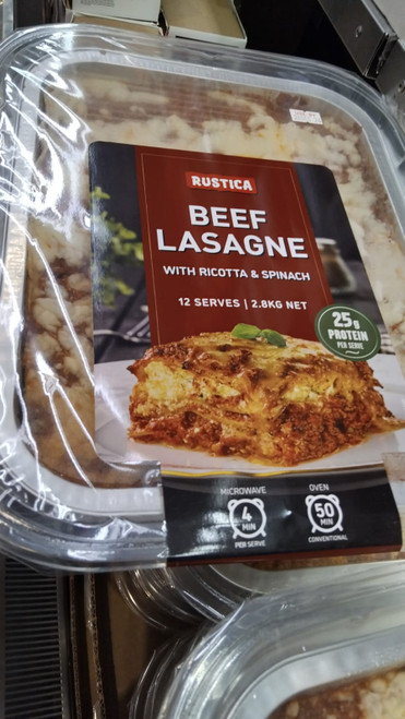 Rustica Beef Lasagne W/ Ricotta 2.8KG | Fairdinks