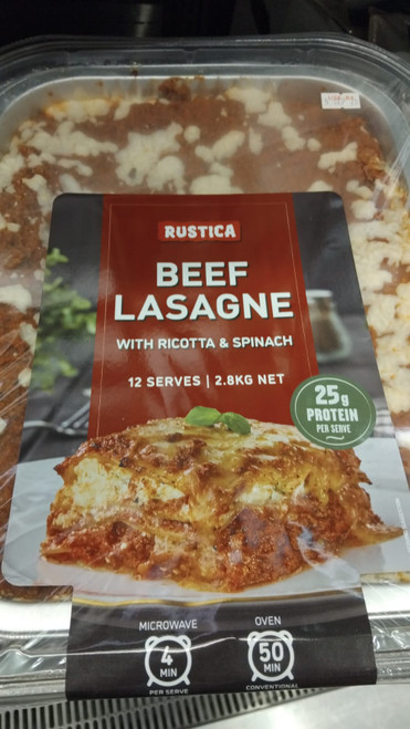 Rustica Beef Lasagne W/ Ricotta 2.8KG | Fairdinks