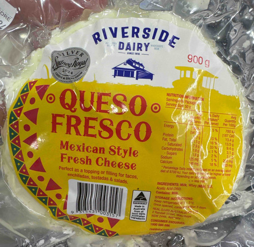 Riverside Dairy Queso Fresco 900G Australia | Fairdinks