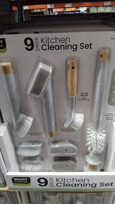 Smart Design Bamboo Cleaning Set 9 PCS | Fairdinks