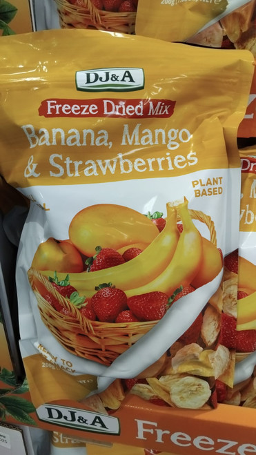 DJ&A Freeze Dried Banana Mango Strawberry Mix 200G | Fairdinks