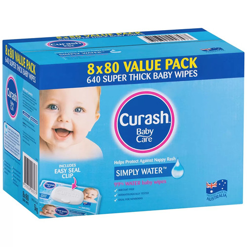 Curash Simply Water Wipes 640 Count | Fairdinks