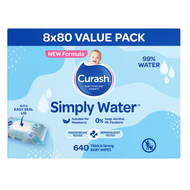 Curash Simply Water Wipes 640 Count | Fairdinks