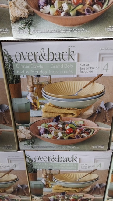 Overandback Dinner Bowls 4 Piece Set | Fairdinks