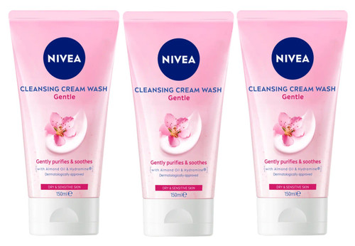 Nivea Gentle Scrub Cleanser Dry & Sensitive Skin - 3 x 150ML | Fairdinks