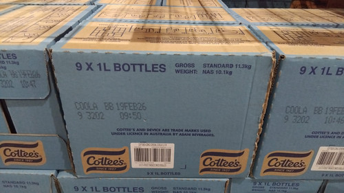 Cottee's Coola Lime Cordial 9 x 1L | Fairdinks