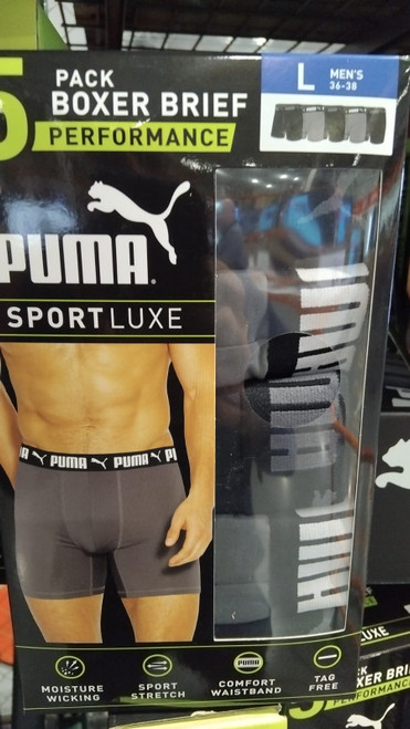 Puma Men's Boxer Brief 5 PK - Large | Fairdinks