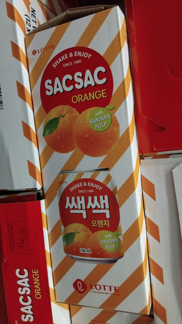 Lotte Sac Sac Orange Drink 12 x 238ML | Fairdinks