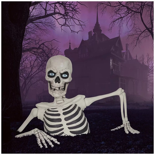 Giant Groundbreaker Skeleton With LCD Eyes & Sound | Fairdinks