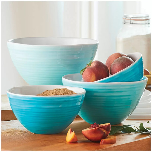 Pandex Mixing Bowl with Lids 4 Piece Set - Blue | Fairdinks