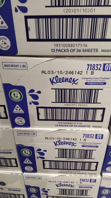 Kleenex Fragrance Free Flushable 432 Wipes (12x36) | Fairdinks