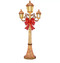 Lamp Post With Red Bow & 220 LED Lights 7'/2.1M | Fairdinks