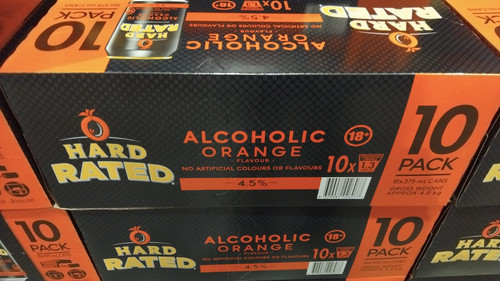 Hard Rated Alcoholic Orange 10x375ML 4.5% ABV | Fairdinks