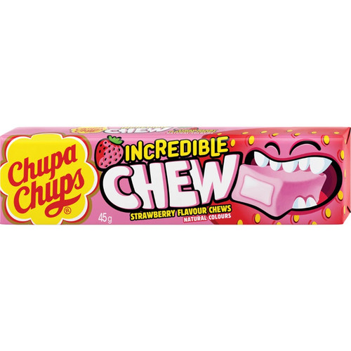 Chupa Chups Chew Strawberry 20 x 45G | Fairdinks