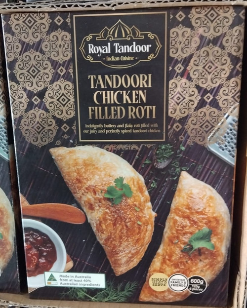 Royal Tandoor Tandoori Chicken Filled Roti - 5x120G - 600G | Fairdinks