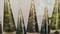 Holiday LED Glass Trees Set of 5 - Green | Fairdinks