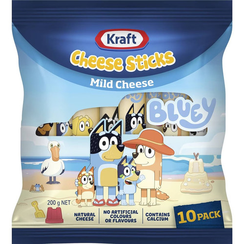 Kraft Bluey Cheese Sticks 10PK 200G | Fairdinks