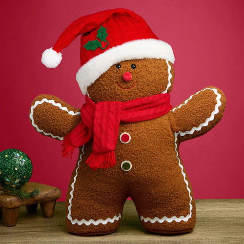 Gingerbread Plush Decor 22"/56CM - Red | Fairdinks