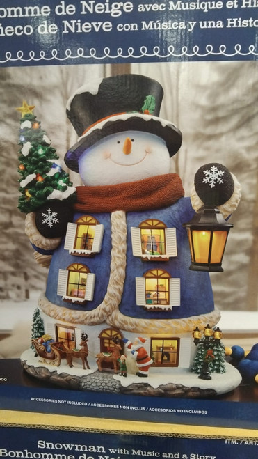 Story Snowman With LED Lights & Music 20"/51CM | Fairdinks