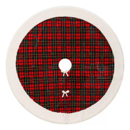 Faux Fur Tree Skirt 60 Inch Diameter - Tartan | Fairdinks