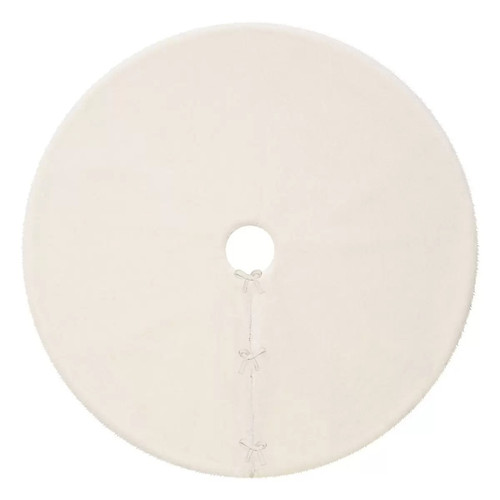 Faux Fur Tree Skirt 60 Inch Diameter - White | Fairdinks