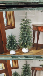 Twinkling Glitter Trees With LED Microlights 2 Pack | Fairdinks