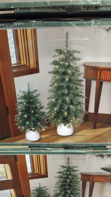 Twinkling Glitter Trees With LED Microlights 2 Pack | Fairdinks