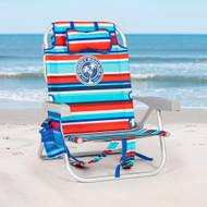 Tommy Bahama Backpack Beach Chair 5 Reclining Positions - Multi-Striped | Fairdinks