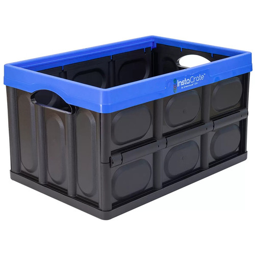 Instacrate 46L Collapsible Crate 53.34 x 36 x 29.5CM - Blue | Fairdinks