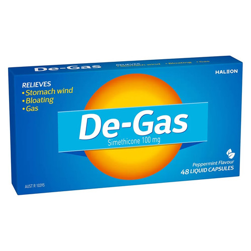 De-Gas Peppermint Flavour 48 Liquid Capsules | Fairdinks