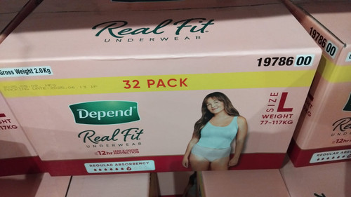 Depend Real Fit Underwear For Women Large 32PK | Fairdinks