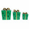 Metal Gift Boxes W/ LED Lights Set of 3 - Green | Fairdinks