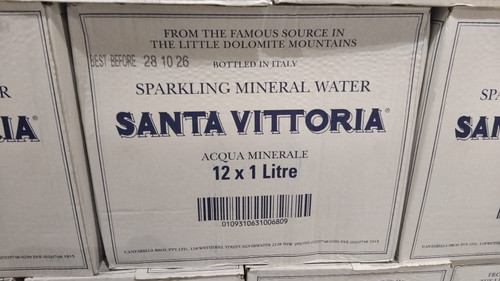 Santa Vittoria Sparkling Mineral Water 12 x 1L | Fairdinks