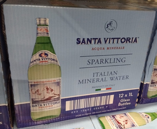 Santa Vittoria Sparkling Mineral Water 12 x 1L | Fairdinks