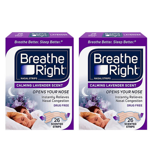 Breathe Right Nasal Strips Lavender 2 x 26 Strips | Fairdinks
