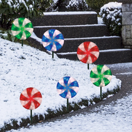 LED Peppermint Lawn Stakes With Adjustable Stakes | 10" / 25.4CM | Fairdinks